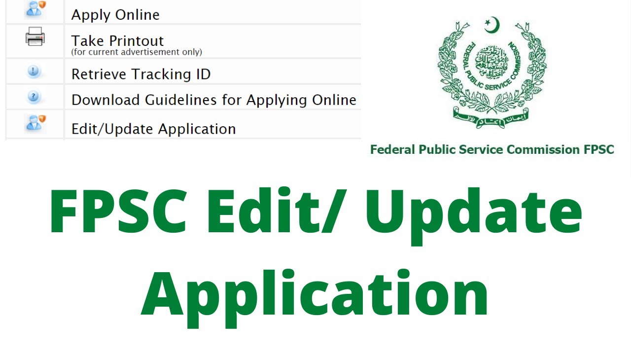 FPSC Edit Application Form Status Print Apply Online